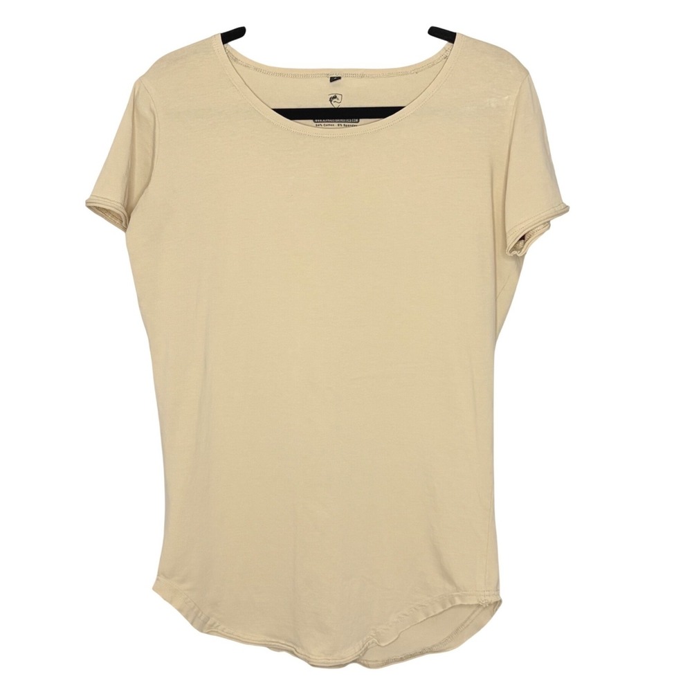 Alphalete Women's Cream Short Sleeve Athletic Tee Size Small